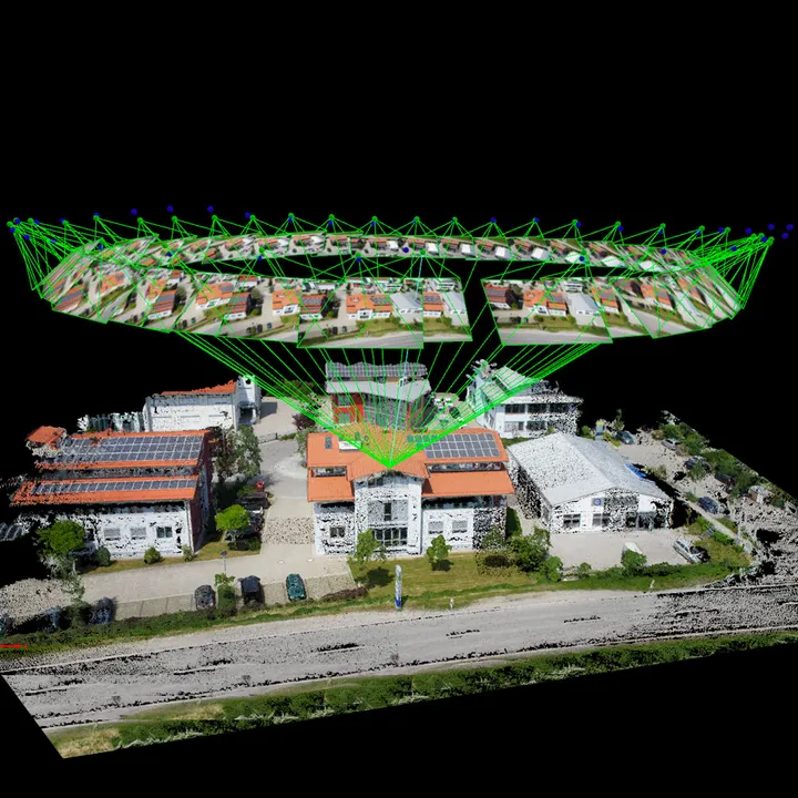 Nuvola di punti degli ambienti interni acquisita con laser scanner